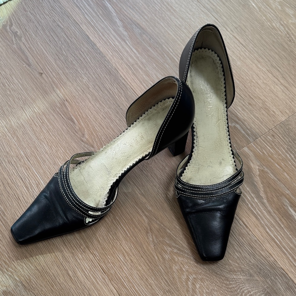 Lauren Ralph Lauren Black Leather Heels